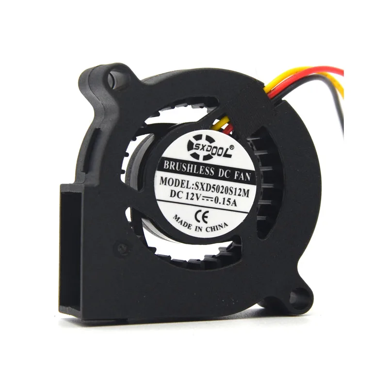 Ventilador de refrigeración de doble bola para impresora 3D, turbina de refrigeración de 50mm, 5020mm, 50x50x20, 12V, 5500RPM, 2 pines, 5CM, 1 unidad - imagen 4