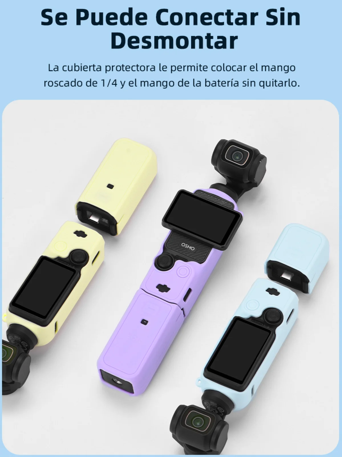 Funda para DJI OSMO Pocket 3, funda protectora de silicona, Protector de tapa de lente antiarañazos para funda Pocket3, accesorios de carcasa de cámara - imagen 4