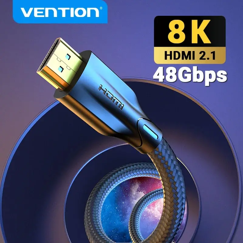 Vention-Cable 2,1 Compatible con HDMI, 8K/60Hz, 4K/120Hz, para Xiaomi Mi Box, PS5, HDR10 + 48GBP
