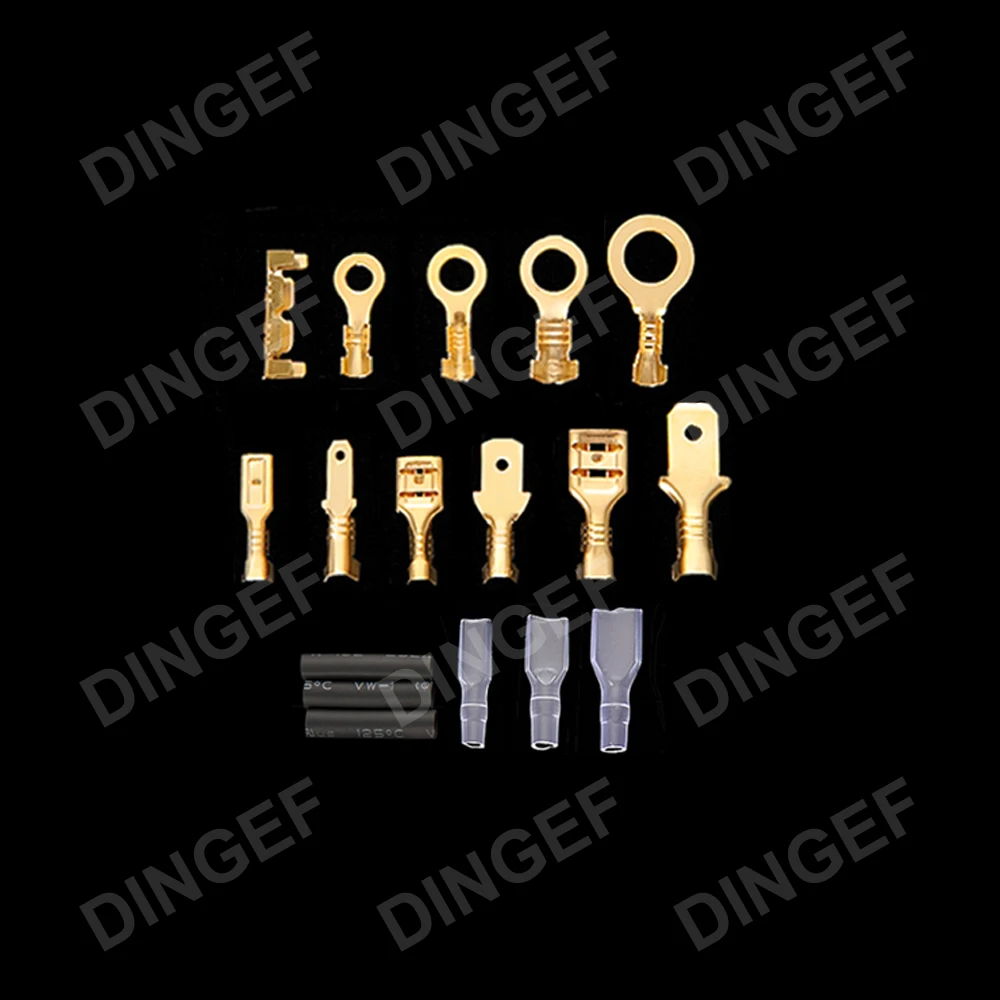 Kit de terminales de engarzado de cable, 1050 Uds., 2,8/4,8/6,3mm, conectores de pala macho hembra, Terminal redondo, funda aislada, caja de Conector eléctrico - imagen 5