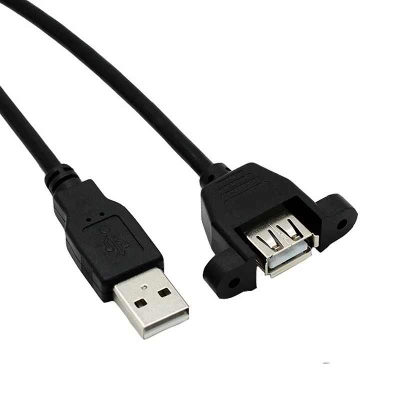 Cable Extensión USB 2.0 Macho-Hembra – Montaje Panel Blindaje Trenzado