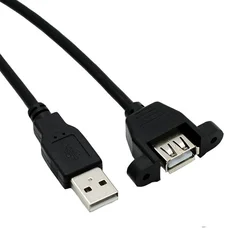 Cable Extensión USB 2.0 Macho-Hembra – Montaje Panel Blindaje Trenzado