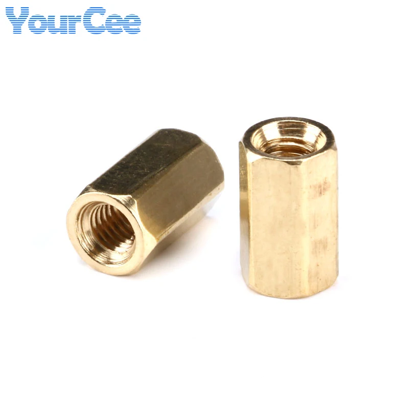 20 piezas/10 Uds M3 M2 espaciador de latón hembra M3 M2 (5-50) espaciador de perno Hexagonal moleteado de cobre pilares huecos m3 * 5-50mm - imagen 3
