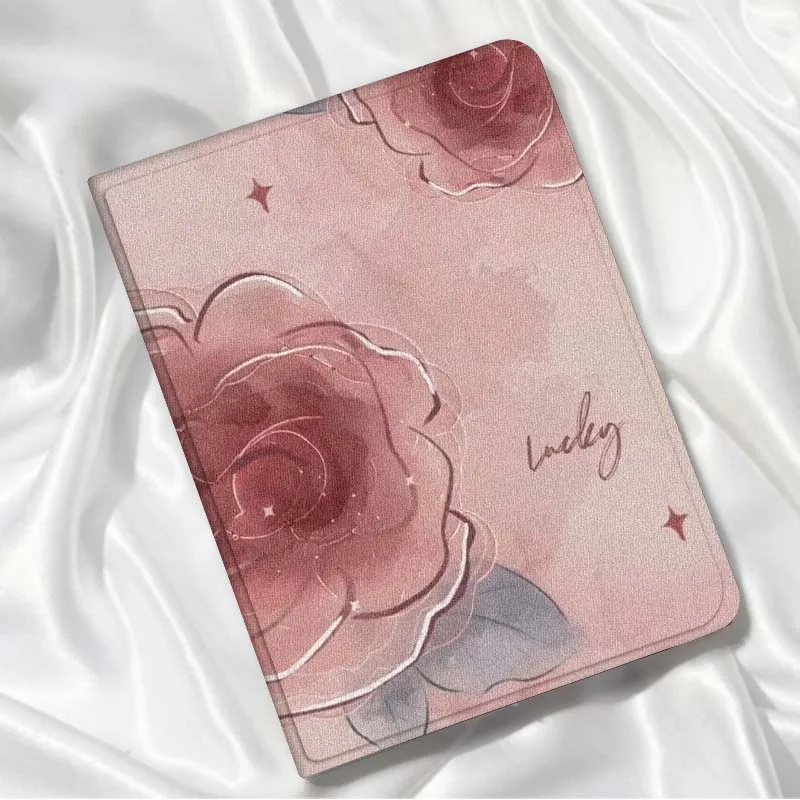 Diseño creativo flores rosas para iPad Pro Air Mini 1 2 3 4 5 6 7 7th 8th 9th 10th 11th 10,2 9,7 10,5 10,9 11 12,9 funda para tableta