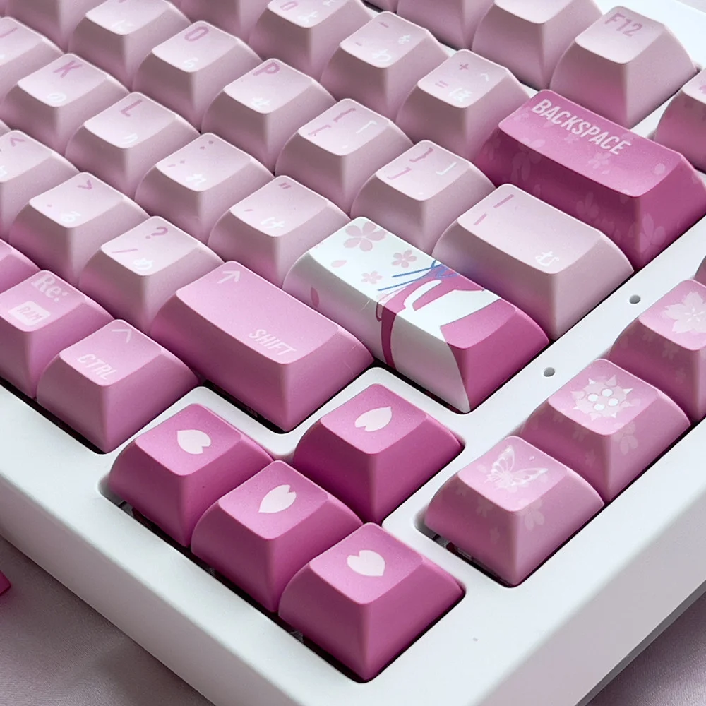 Teclas PBT Maid Pink Maid, teclas azules, perfil KCA, 140 teclas, subcama de tinte para teclado mecánico 60 61 64 68 75 84 87 96 98 104 - imagen 3