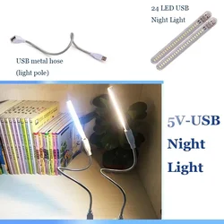 Lámpara USB flexible de lectura LED con luz cálida
