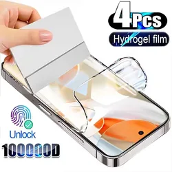 4 Uds película de hidrogel para Vivo Y22 Y22S Y27 Y30 Y33 Y31s Y33s Y50 Y53S Y51 Y56 Y70 Y100 Y35 Y36 4G Y55 Y72 5G Protector de pantalla