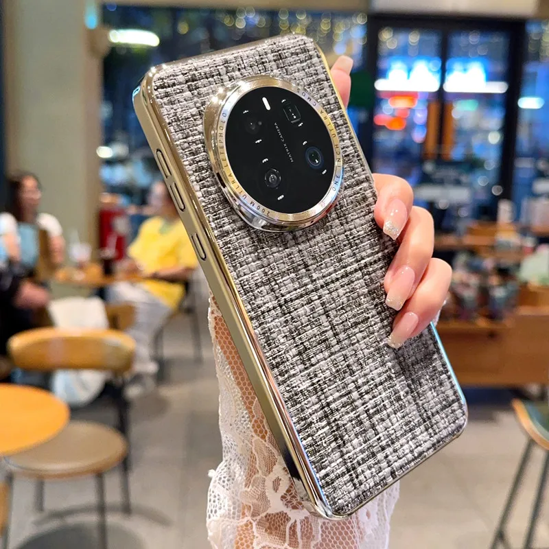 Para Huawei Honor Magic 7 Pro funda de lujo PU tejido patrón funda protectora trasera para Magic7 7 pro funda completa para teléfono - imagen 3