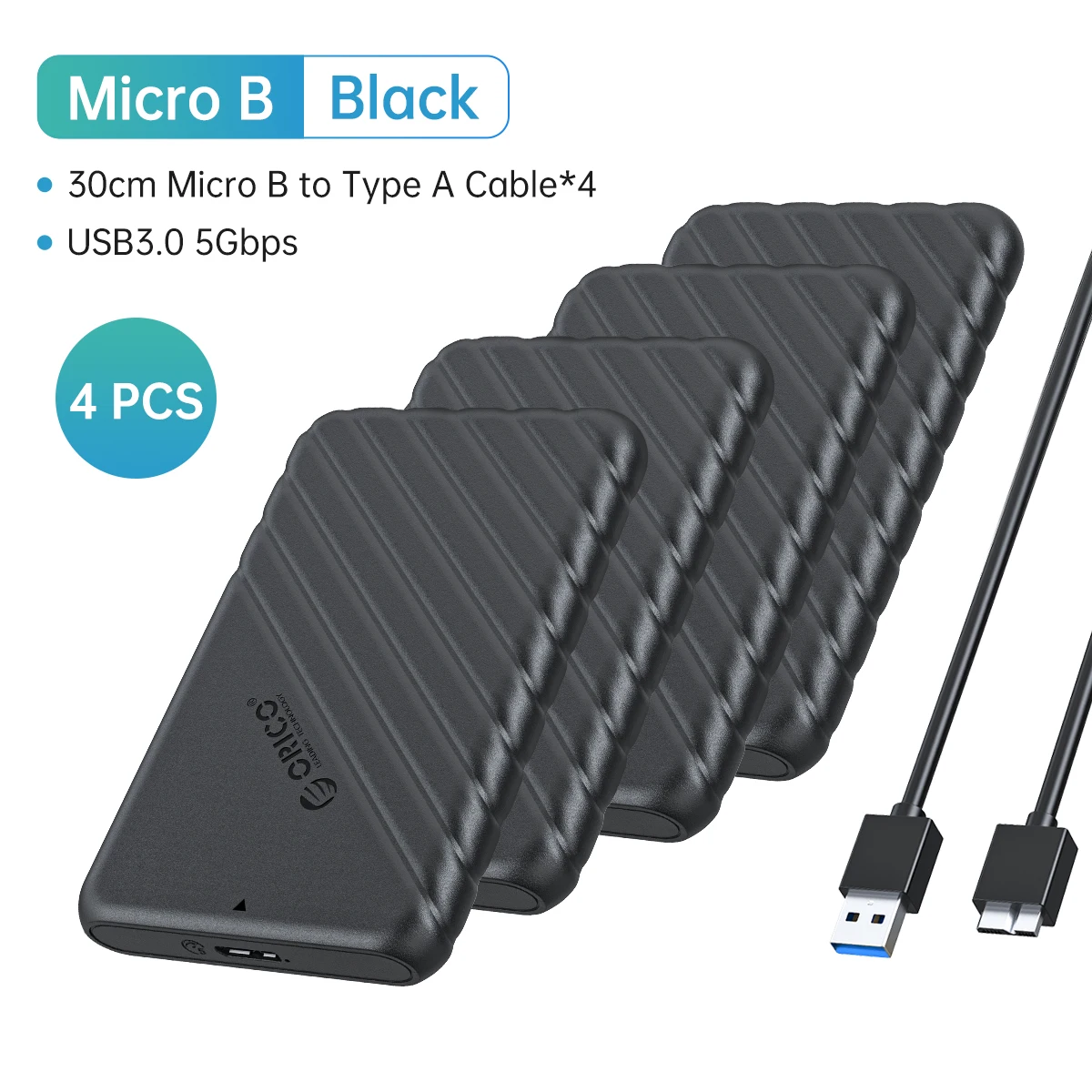 4 PCS USB3.0 BK