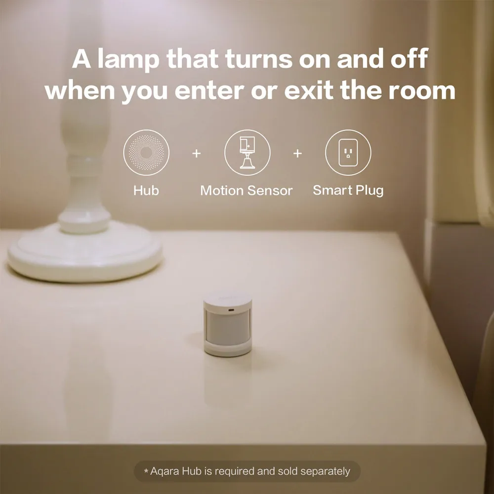 Aqara-Sensor de movimiento inteligente para el hogar, dispositivo automático ZigBee con conexión inalámbrica, Wifi, Gateway Hub para Xiaomi mijia Mi Home - imagen 3