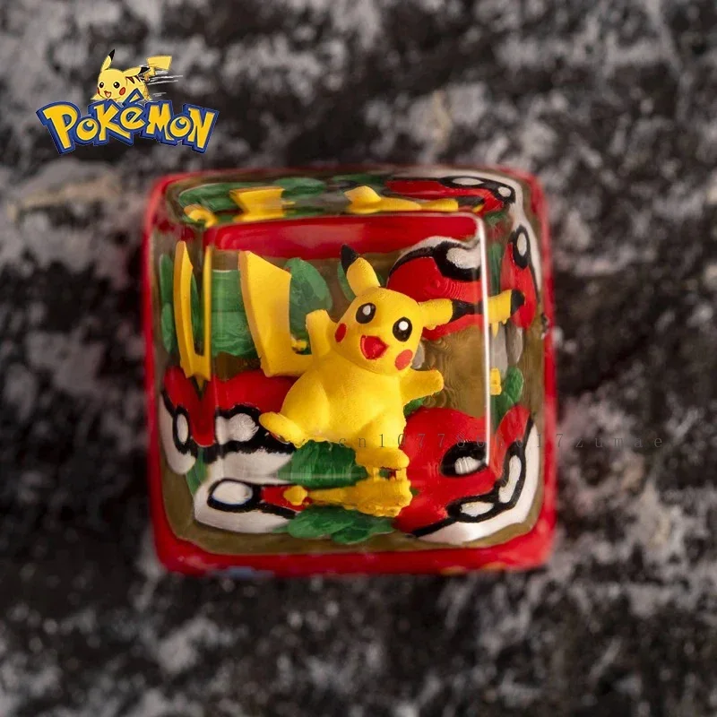 Teclas de resina Gengar de personaje de Anime de Pokémon, Micro paisaje, regalos personalizados hechos a mano, teclas de teclado mecánico - imagen 5