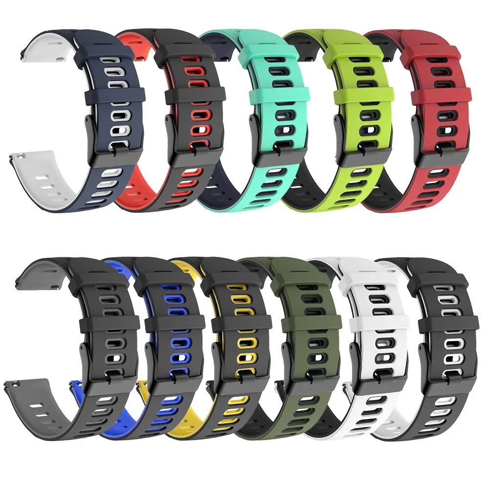 Correa de silicona suave de dos tonos, 22mm, 20mm, para SUUNTO Race 2/Race Run/5 9 PEAK PRO DLC/RACE S/Ocean/VERTICAL/pulsera deportiva de Fitness - imagen 2