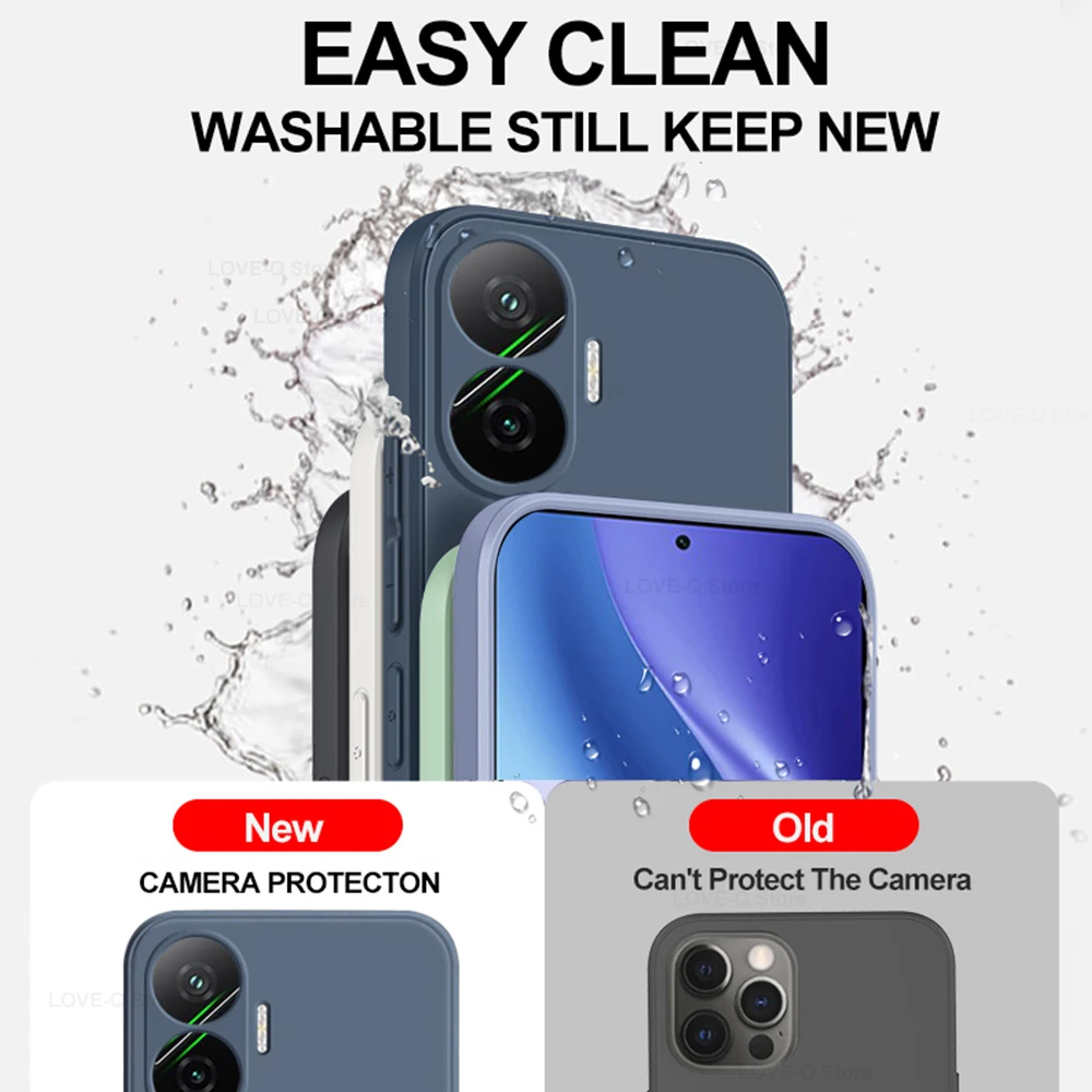 Poco F7 F 7 Pocof7 Case Liquid Silicone Camera Lens Protector Phone Case For Xiaomi Poco F7  Poco F 7 Pocof7 Soft TPU Back Cover - imagen 2