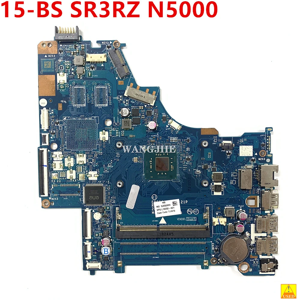 L19050-601 L19050-001 para placa base de ordenador portátil HP 15-BS EPG52 LA-G121P con CPU SR3RZ N5000 DDR4 100% en funcionamiento