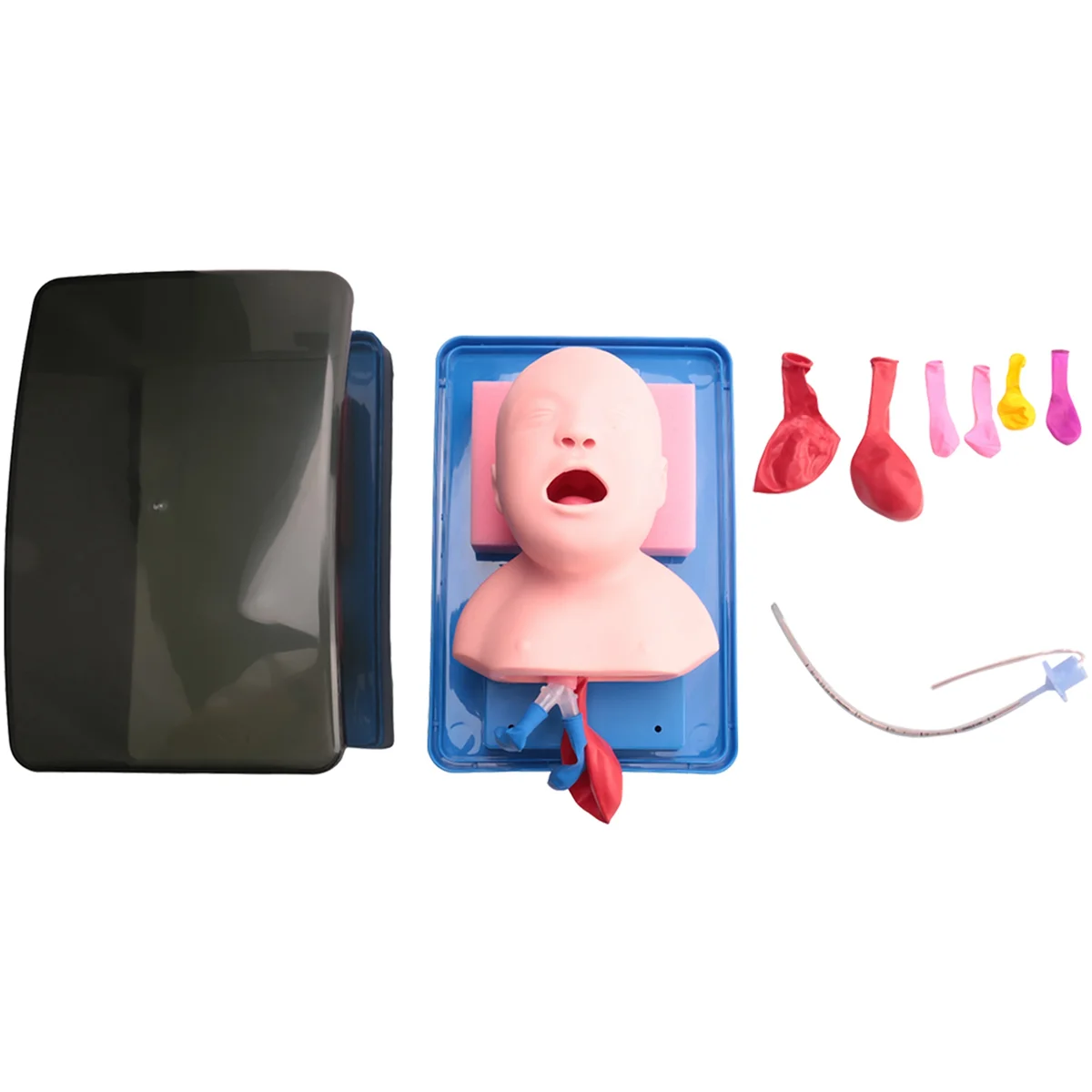 Modelo de intubación traqueal Neonatal, expansión analógica de doble pulmón y estómago, modelo de entrenamiento de intubación traqueal infantil - imagen 4
