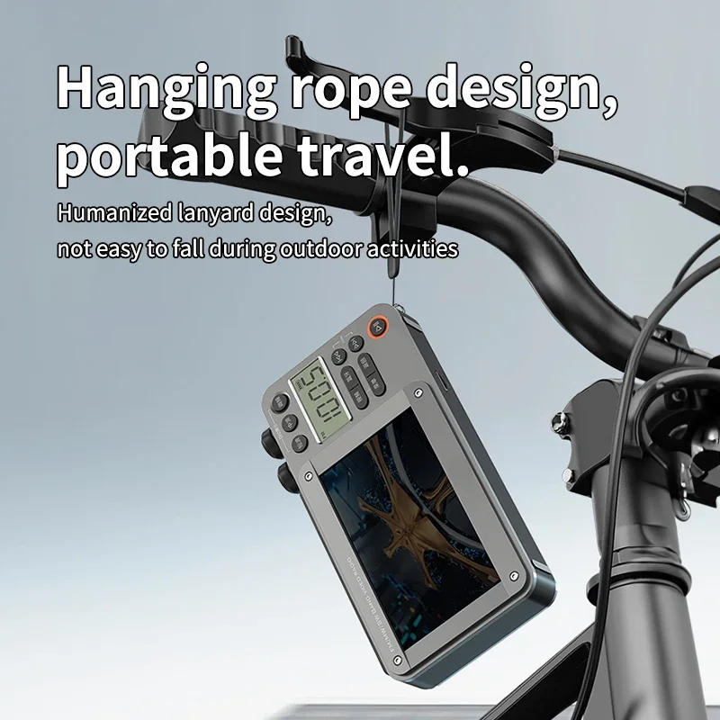 Radio portátil FM/MW/SW, Radio grande con pantalla LED de 7 pulgadas, altavoz inalámbrico con Bluetooth, ranura para tarjeta Dual TF, reproductor de música MP4, libros electrónicos de vídeo - imagen 3