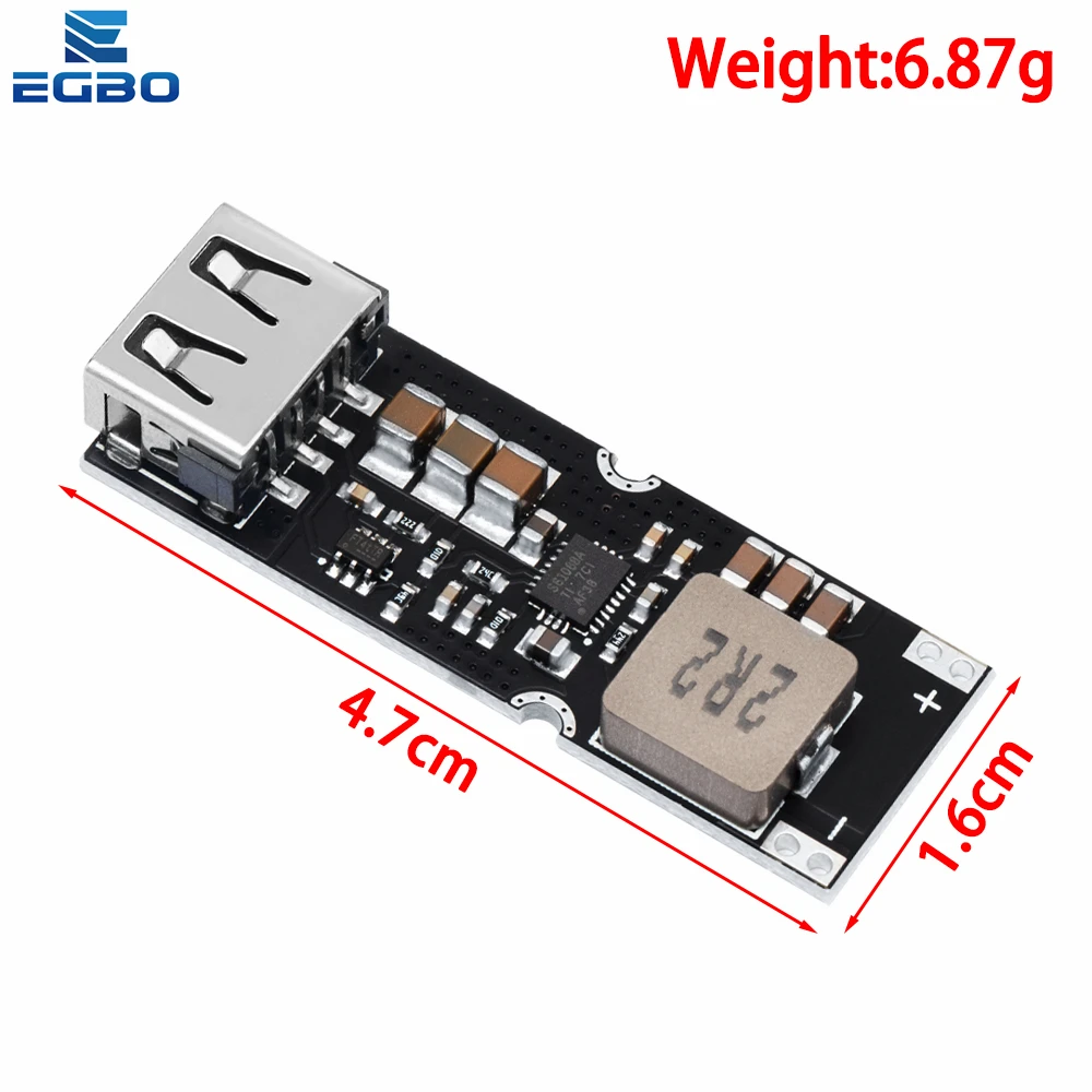 Placa de módulo de potencia de refuerzo de batería de litio de una sola celda de rendimiento: entrada de 3,7 V/4,2 V carga rápida de teléfono móvil QC2.0/QC3.0 TPS61088 - imagen 4