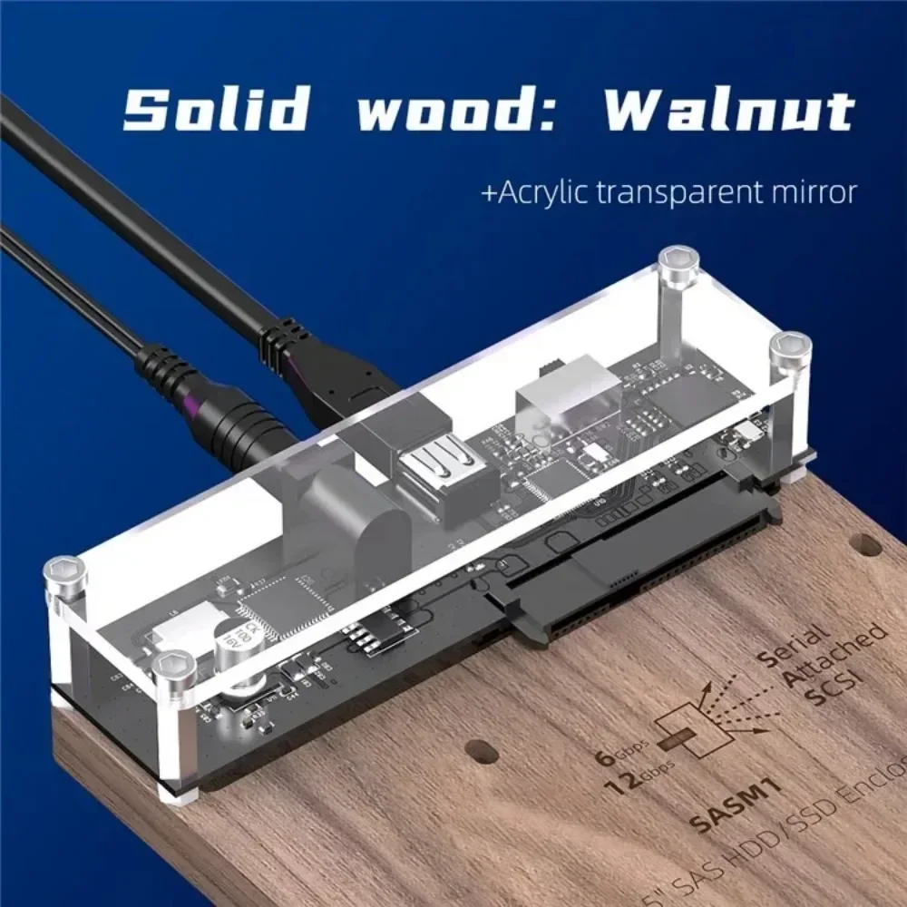 Estación de acoplamiento de disco duro MAIWO SAS para caja de disco HDD SSD de 2,5/3,5 "SATA a USB 3,0 tipo C caja de disco duro externo para caja de Pc - imagen 3