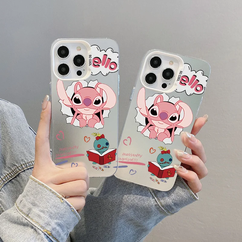 Funda de lujo con dibujos de Hello Angel para iPhone 13, 12, 11, 14, 15 Pro Max, 11, 12, 13, Mini 8, 7, 14 Plus, SE, XS Max, XR X, funda para teléfono PC - imagen 5