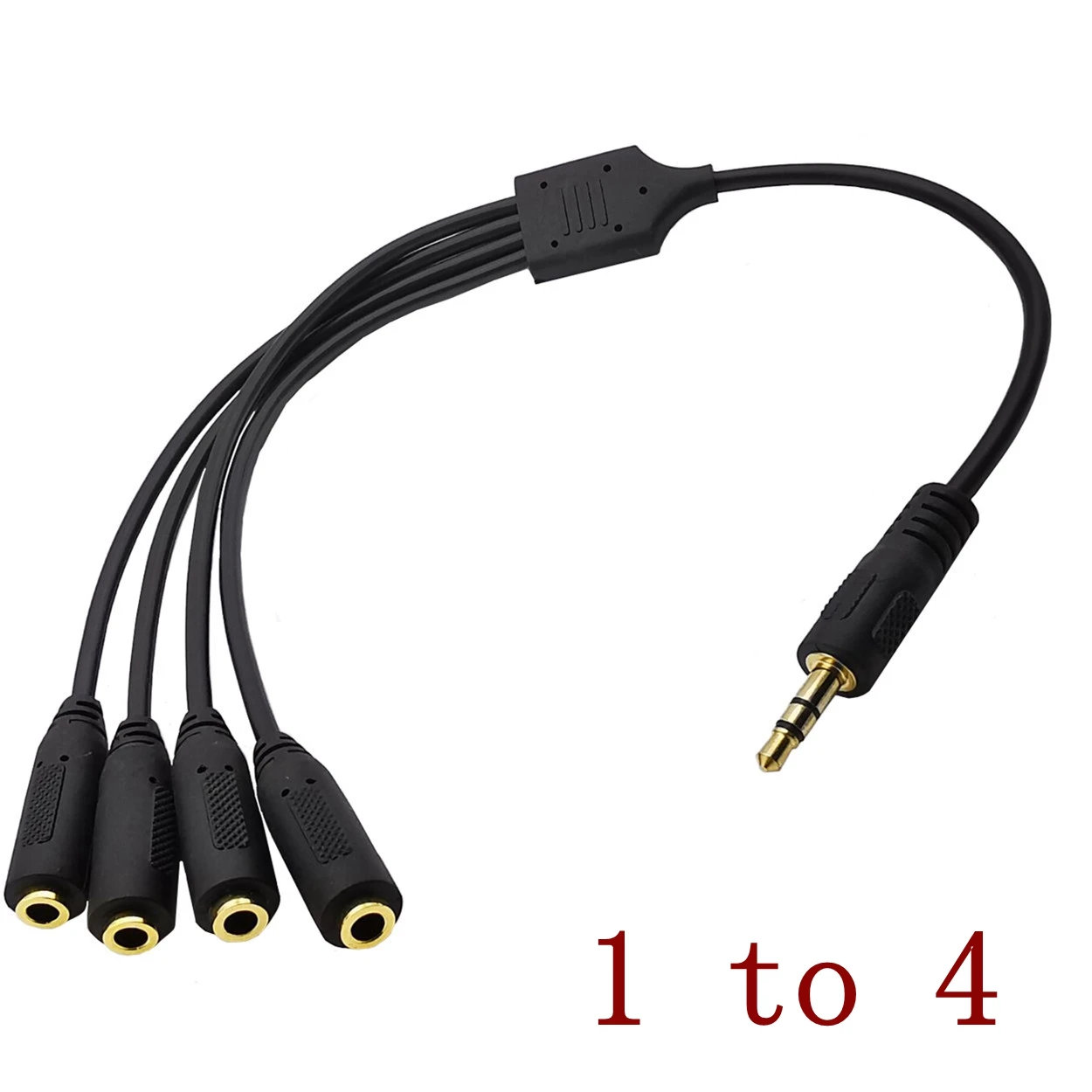 Adaptador divisor de audio 3,5mm macho a triple hembra - imagen 4