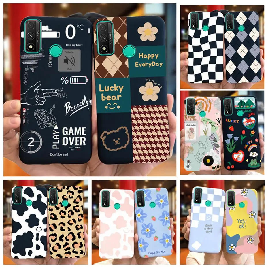 Para Huawei P Smart 2020 Funda de teléfono encantadora impresión Jelly silicona TPU Fundas blandas para Huawei P Smart 2020 POT-LX1A Funda
