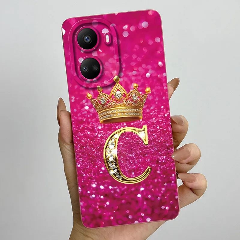 Para Huawei Nova 10 SE BNE-LX1 BNE-LX3 corona letra inicial pareja funda de teléfono Nova 10SE 4G funda protectora de silicona suave TPU - imagen 5