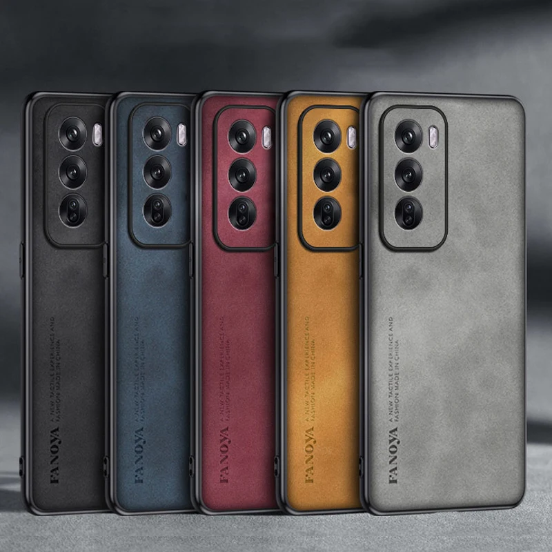 Funda de piel sintética esmerilada para OPPO Reno 12 Pro 5G, carcasa de plástico duro antigolpes mate para OPPO Reno 12 5G - imagen 3