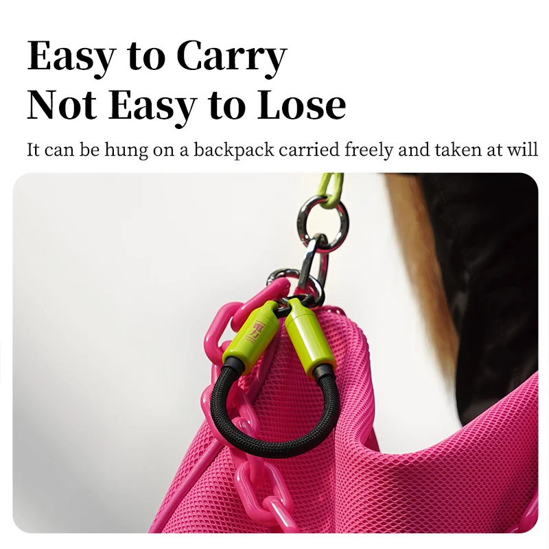 Hagibis Cordón para teléfono móvil Cable tipo C Llavero portátil Cable de carga USB C a C Cable de muñeca para iPhone 17 Pro Power Bank SSD - imagen 5