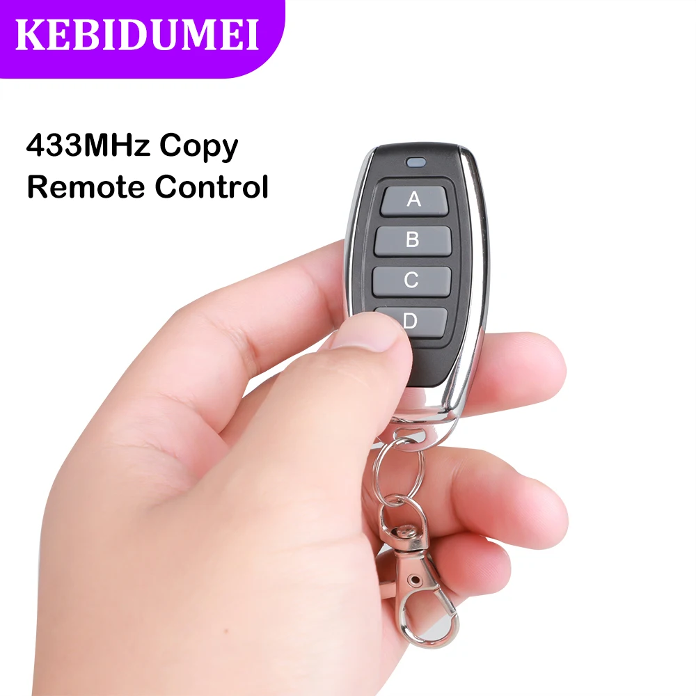 Copia de Control remoto de 433Mhz, clon inalámbrico de 4 canales, Control remoto, abridor de puerta de garaje, duplicador de Control remoto, código fijo