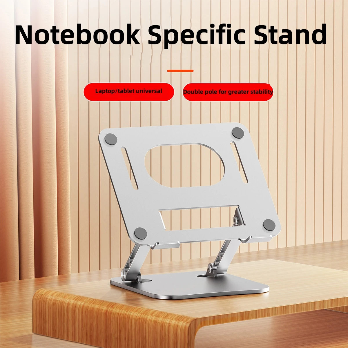 Soporte ajustable para ordenador portátil, base de aluminio para escritorio, compatible con Mac, HP, ASUS, Acer, ThinkPad, Dell y Lenovo - imagen 2