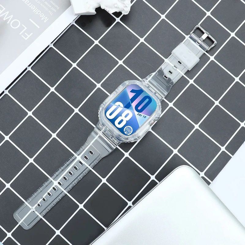 Correa 2 en 1 + funda para Huawei Watch Fit 4, Correa de silicona para reloj inteligente Huawei Watch Fit 3/Fit 4, pulsera Correa con cubierta - imagen 2