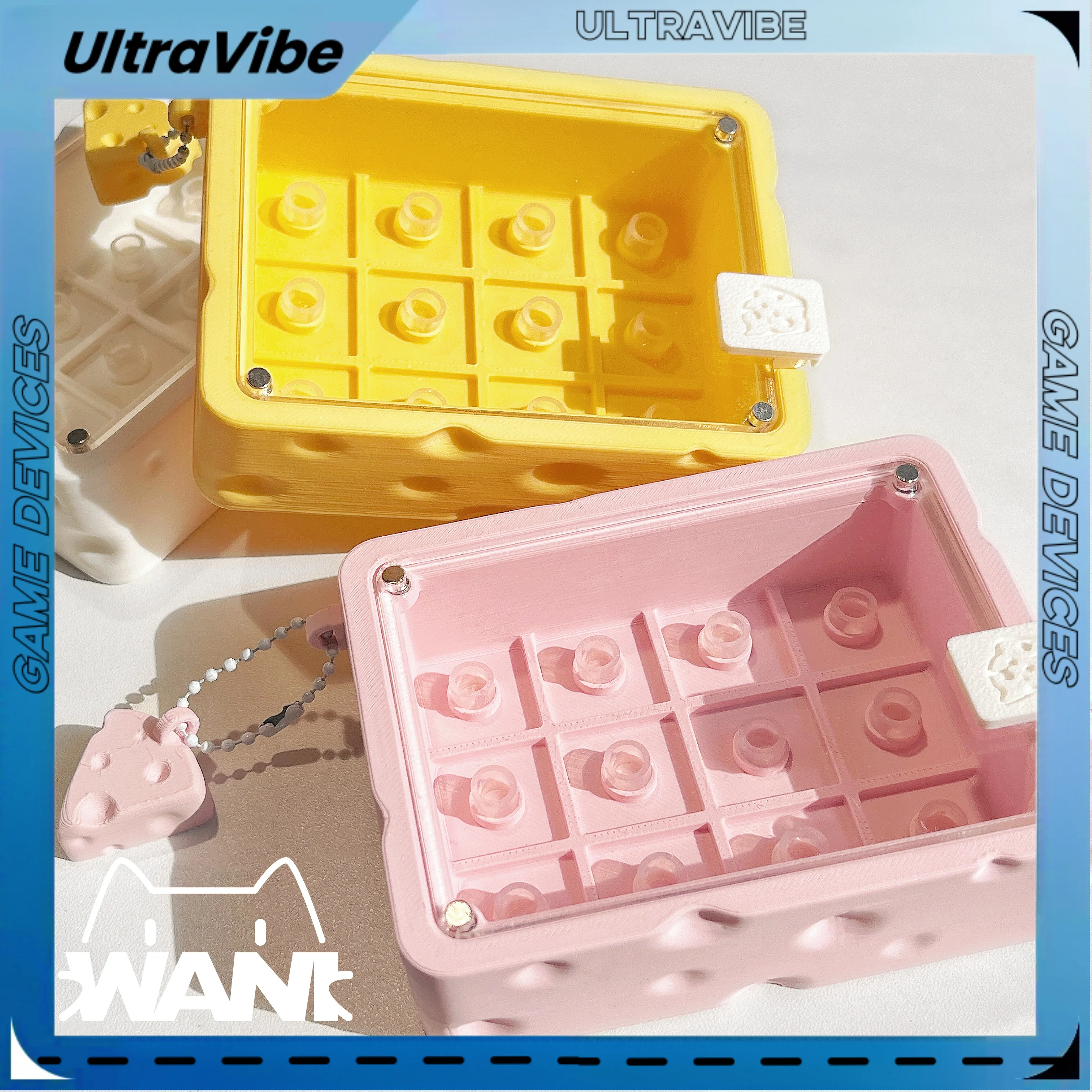 Caja de almacenamiento de teclas de queso, personalización de profundización, colección de 25mm, estante de exhibición de teclas acrílicas a prueba de polvo, gran capacidad