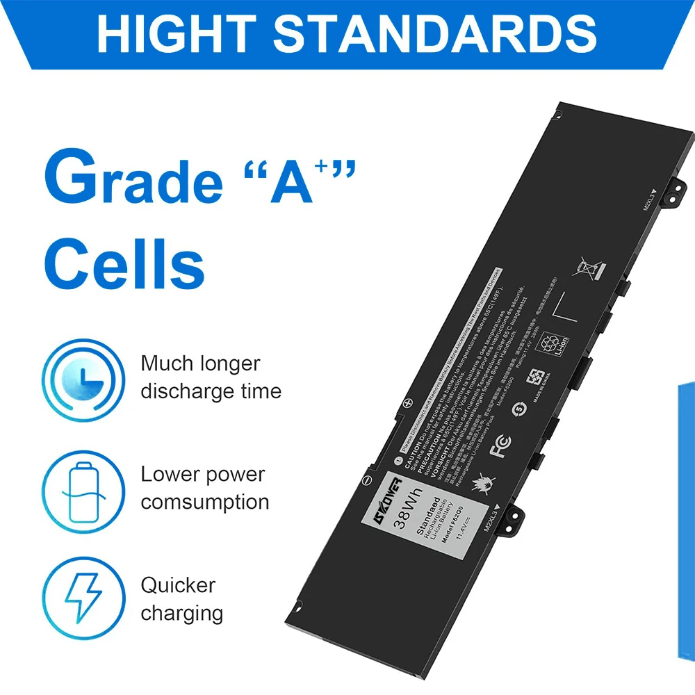 SKOWER 38Wh F62G0 batería del ordenador portátil para Dell Inspiron 13 7000 7373 7386 2 en 1 7370 7380 P83G P87G P91G 39DY5 RPJC3 Vostro 13 5370 - imagen 2
