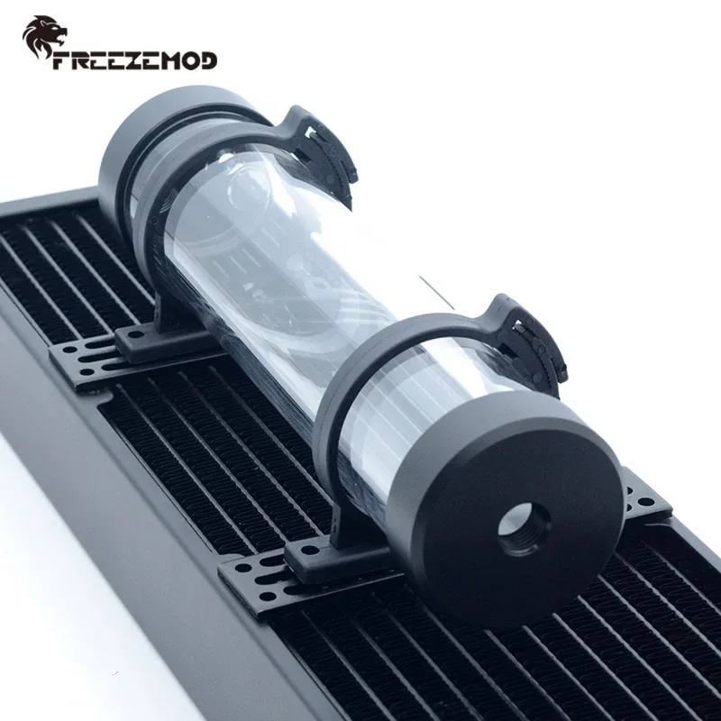 FREEZEMOD-enfriador de agua para ordenador, tanque de agua cilíndrico 2020, antiespumador incorporado con cubierta POM de tres orificios YSX-PMB - imagen 5