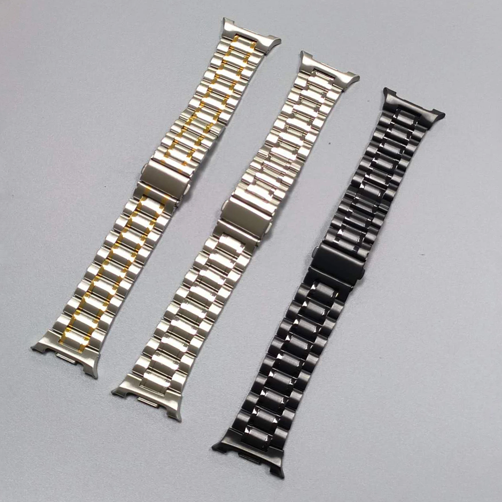 Correa de reloj de Metal sin huecos para Samsung Galaxy Watch 8, 40mm, 44mm y 8 clásicos de 46mm, accesorios de pulsera de acero inoxidable de lujo - imagen 2