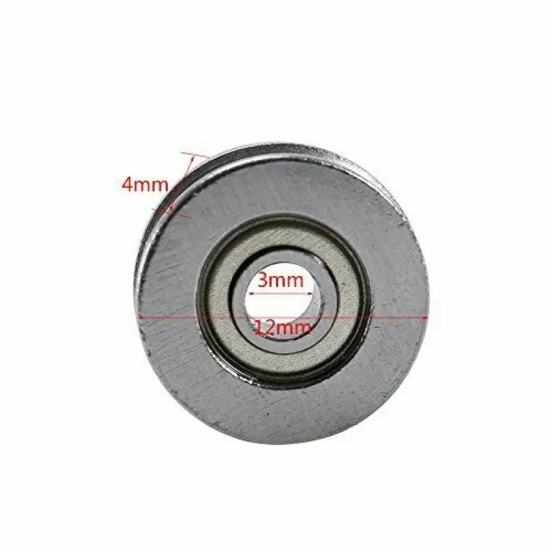 Rodamiento de bolas sellado con ranura en V, rodamiento de rodillos de guía V623ZZ, acero al carbono, máquina de bordado, 10 unids/set - imagen 4