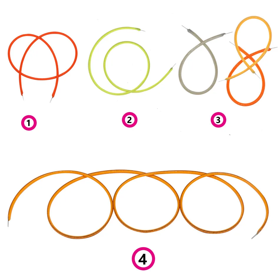 10 Uds. Filamento Flexible COB LED blanco de 3V 80mm 60mm 255mm 130mm piezas de lámpara de bombilla Edison Retro decoración de tira de iluminación de diodo LED - imagen 2
