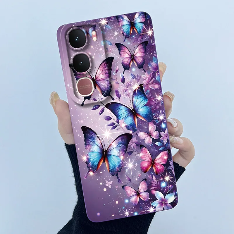 Para Vivo Y21d Y31 4G 5G 2025 funda de teléfono simplicidad pintura al óleo Floral carcasa suave de silicona nuevo diseño cubierta trasera a prueba de golpes - imagen 5