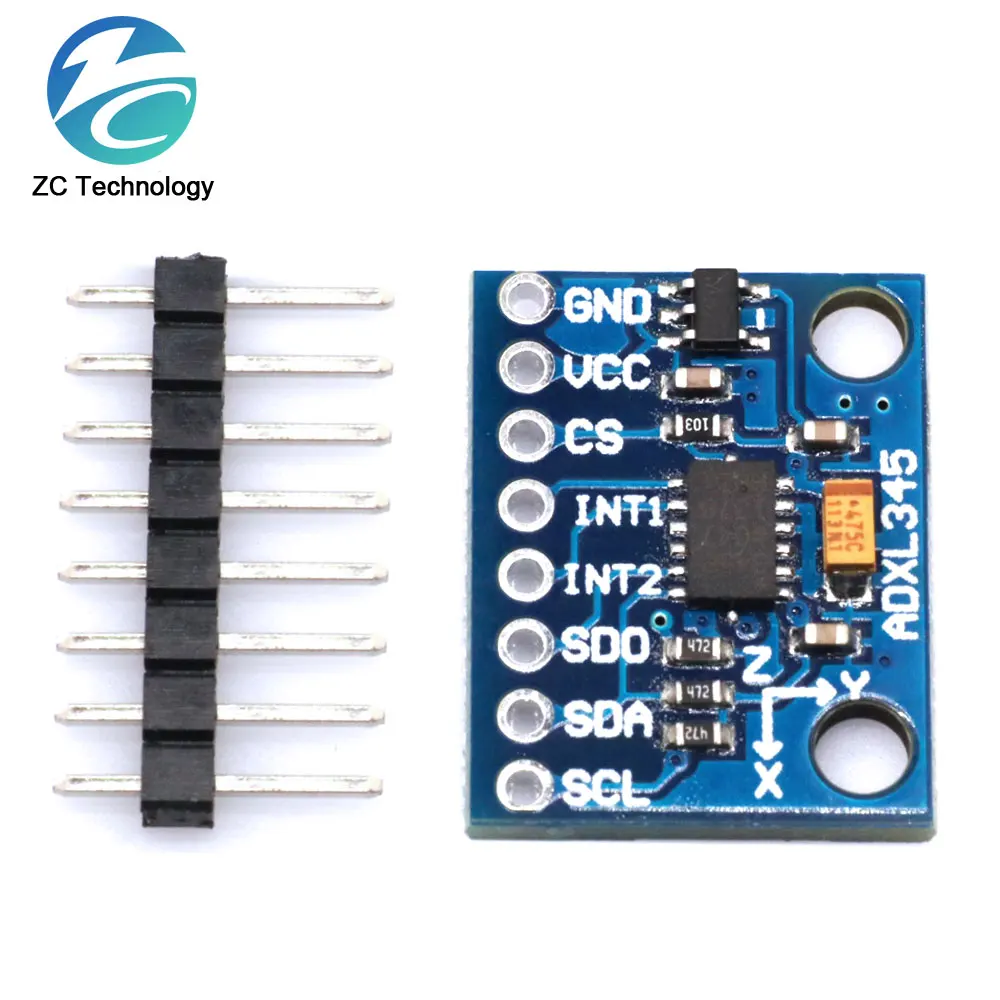 GY-291 ADXL345, Sensor de gravedad Digital de 3 ejes, módulo de aceleración, transmisión IIC/SPI - imagen 5