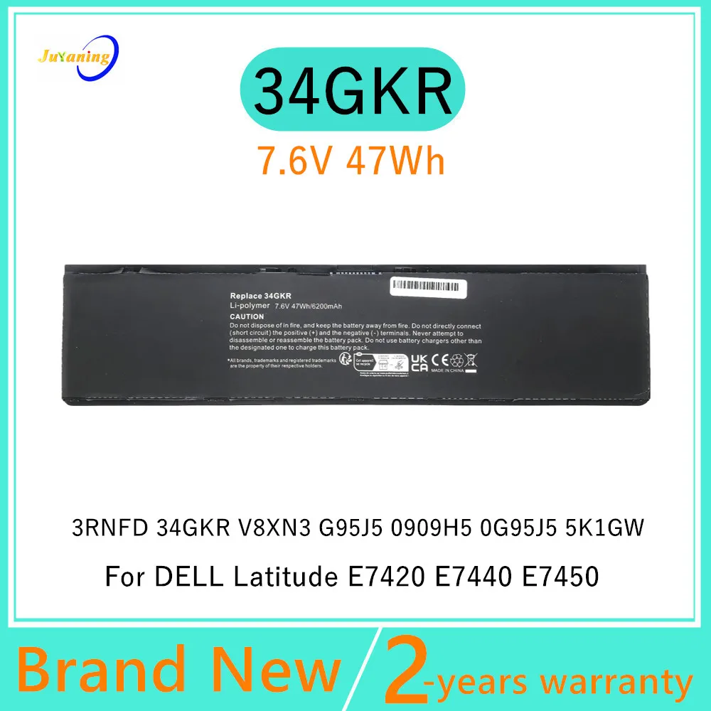 34GKR batería del ordenador portátil para DELL Latitude E7420 E7440 E7450 serie 3RNFD V8XN3 G95J5 0909H5 0G95J5 5K1GW