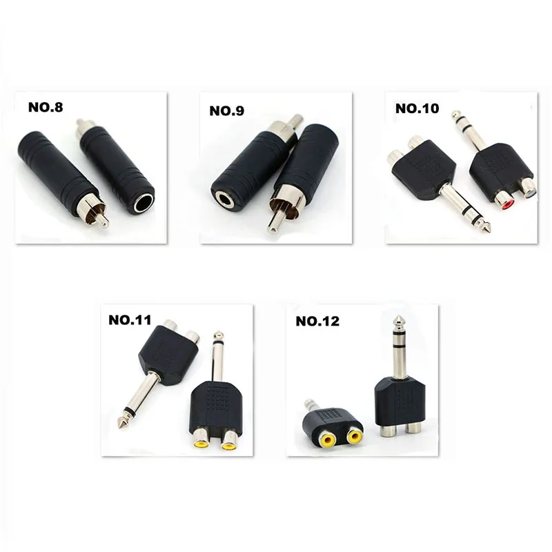 6,35/6,5mm macho a 3,5mm Audio estéreo/mono Jack hembra a 2 RCA macho conector de Audio adaptador convertidor altavoz - imagen 5
