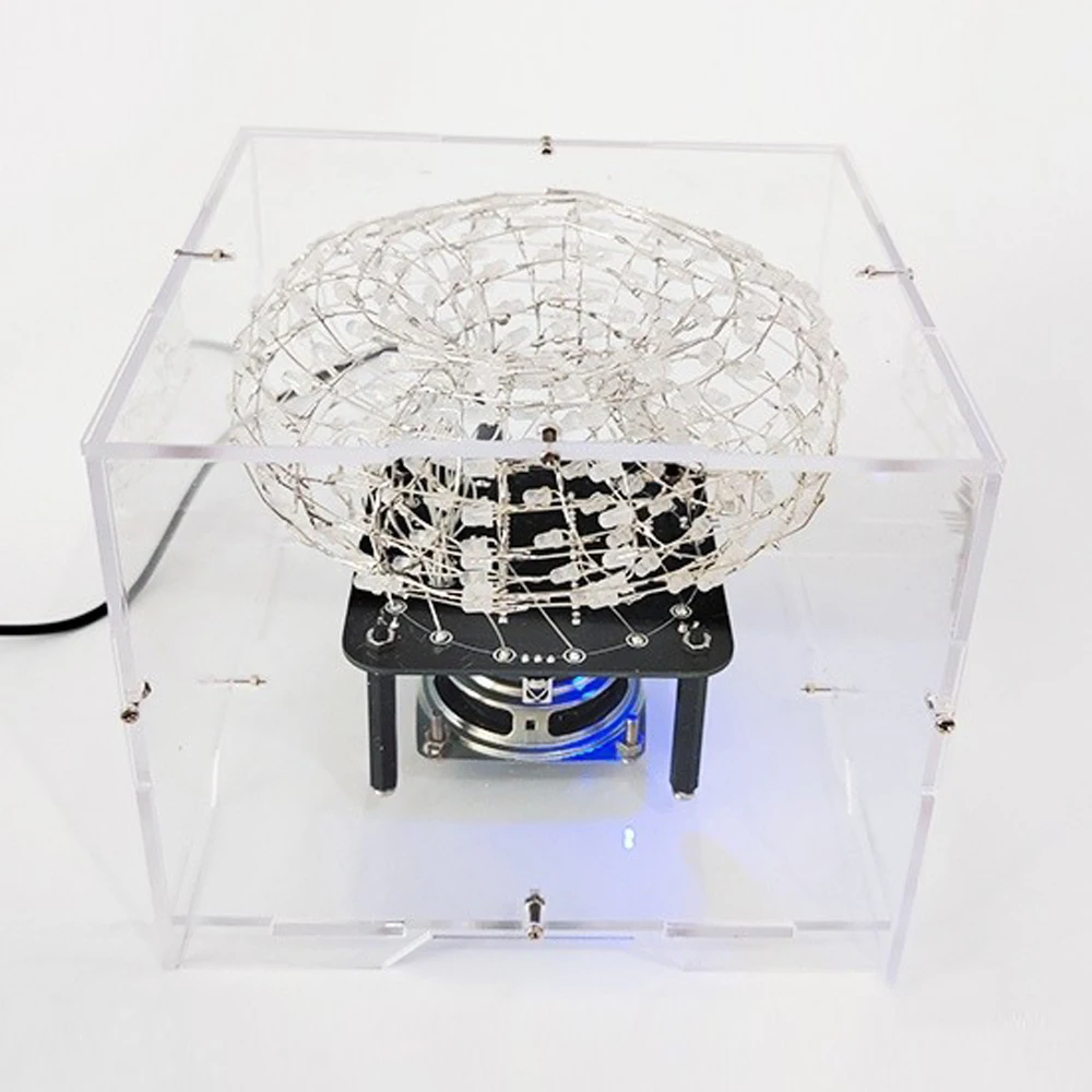 Kit electrónico de altavoz Halo Cube BT, espectro de luz LED colorido, Control remoto por infrarrojos, Kit de práctica de soldadura DIY DC5V - imagen 5