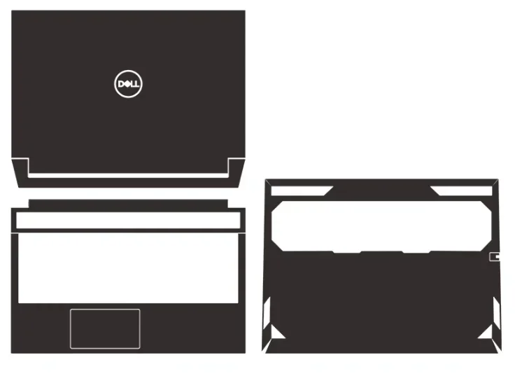 Cubierta adhesiva de piel para Dell, 1x Top + 1x reposamanos + 1x inferior, para 2023, G15-5530, G15-5510, G15-5511, G15-5520, G16-7630, G16-7620 - imagen 2