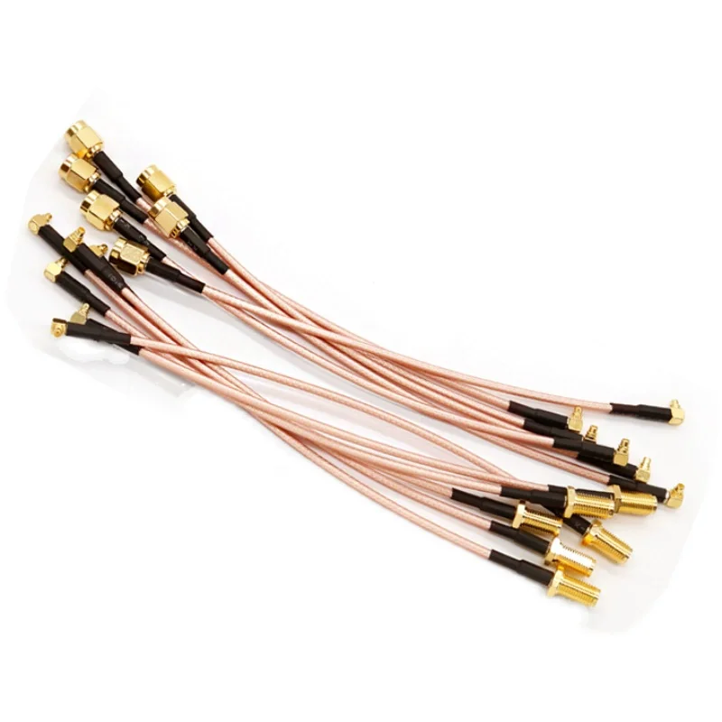 MMCX-J Macho curvo a SMA-K-J Hembra Macho RG316 Línea chapada en plata Cable de extensión Sma a mmcx - imagen 5