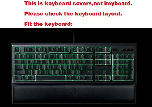 Película protectora transparente de silicona para teclado Razer Ornata Chroma Gaming - imagen 4