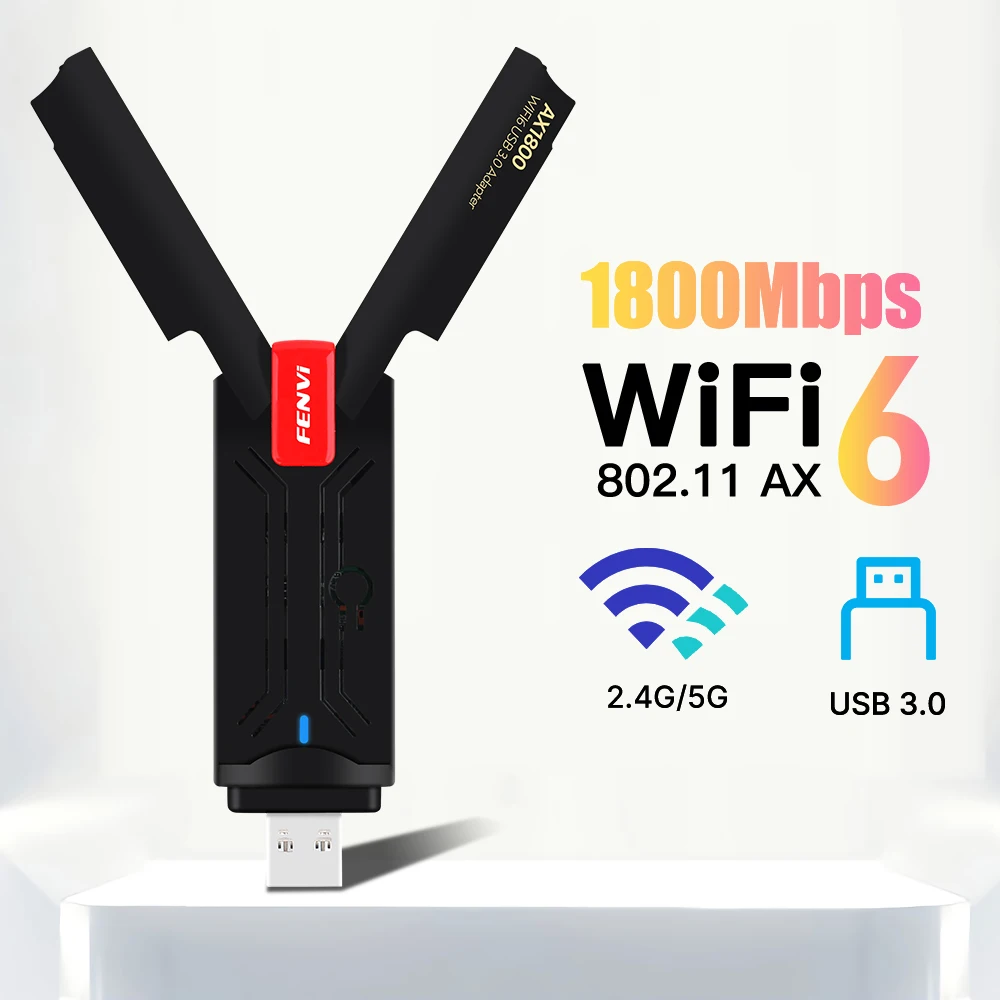 Adaptador USB WiFi 6 3,0 AX1800 MT7921 de doble banda 2,4G/5Ghz receptor Dongle USB inalámbrico antena de tarjeta de red para PC portátil Win 11