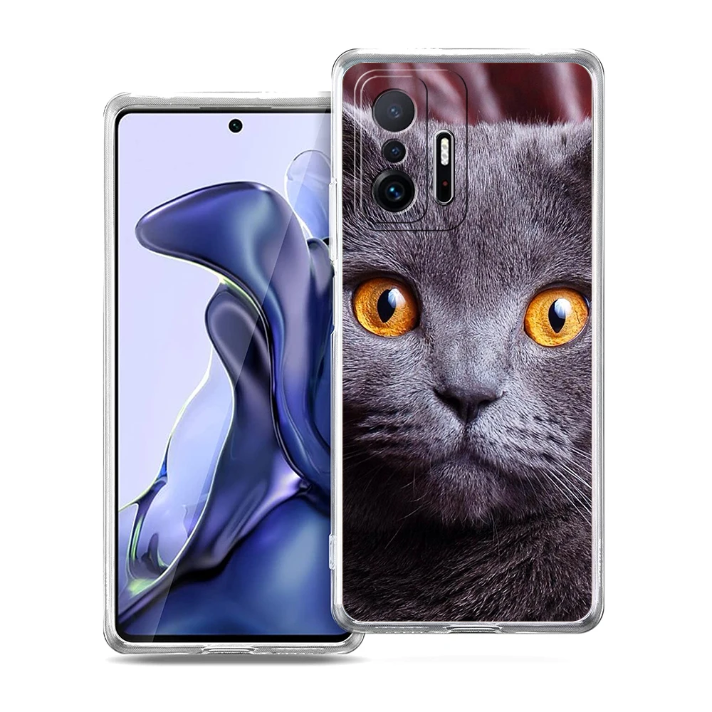 Funda de teléfono de gato corto británico para Xiaomi, 14, 13, 12 Lite, Mi 11, 11X, 13T, 12T, 11T, Poco X5, X4, X3, NFC, F5, F4, M4 Pro, 5G - imagen 4