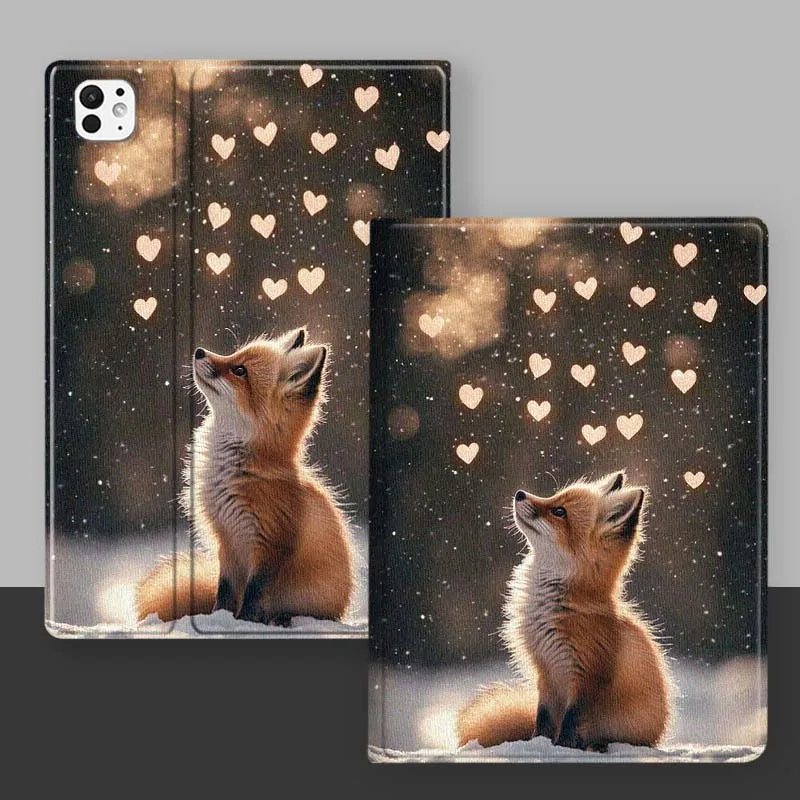 Animal zorro imagen bonita para iPad Pro Mini 1 2 3 4 5 6 7 7ta generación 12,9 10,5 13 11 7,9 8,3 M4 pulgadas funda para tableta - imagen 3