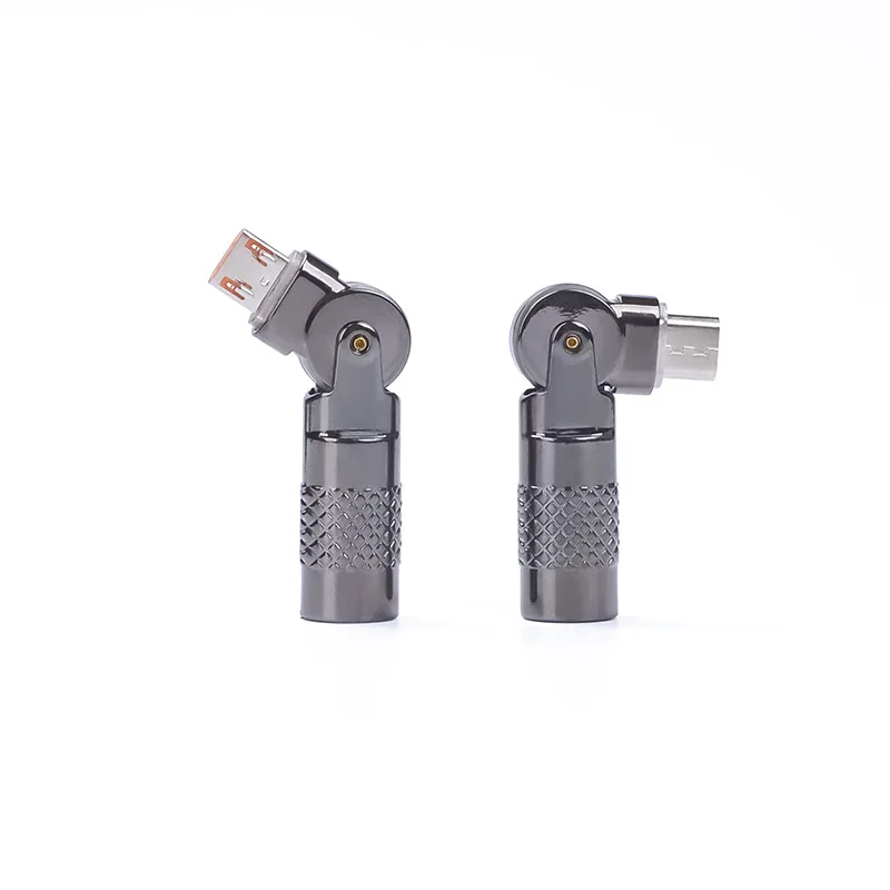 Adaptador USB tipo C, convertidor de conector macho tipo C hembra a Micro USB giratorio de 180 grados para Cable de datos de cargador Xiaomi Samsung - imagen 3