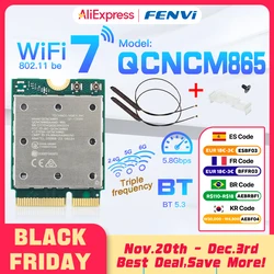 Fenvi QCNCM865, Tarjeta WiFi 7 M.2 con Bluetooth 5.3